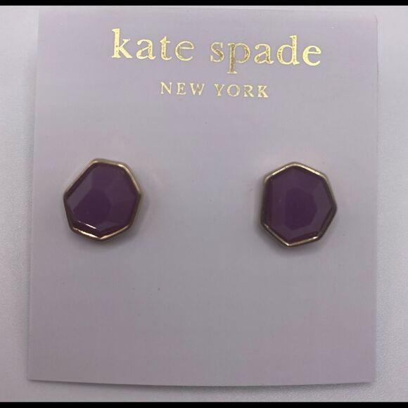 Kate Spade Purple Faceted Studs - Picture 1 of 3